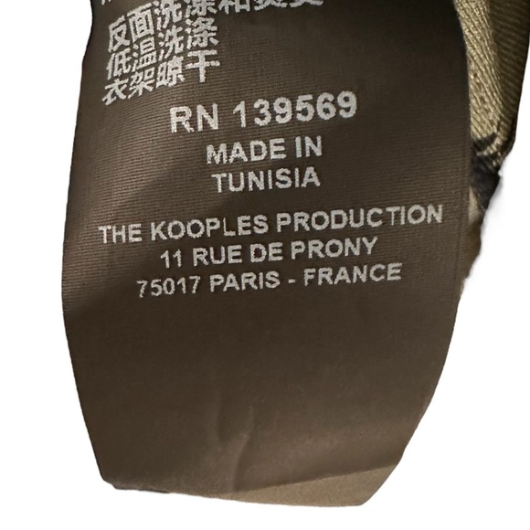 THE KOOPLES Button Down Shirt Relaxed Fit Olive Green Flying Eagle Men Women NWT - Picture 14 of 14